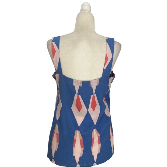 Mister Zimi Cami Tank Top in Blue Sky Aztec Zanzibar Collection Flowy Boho Shell - Picture 4 of 9